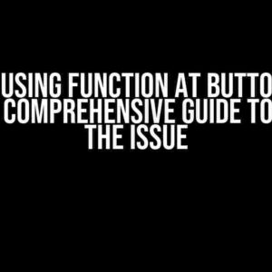 Cannot Using Function at Button “Edit” in PHP: A Comprehensive Guide to Resolve the Issue