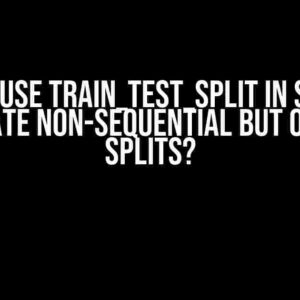 How to use train_test_split in sklearn to create non-sequential but ordered splits?