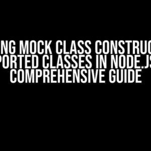 Mastering Mock Class Constructors of Imported Classes in Node.js: A Comprehensive Guide